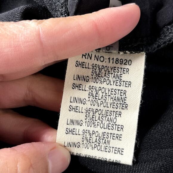 FRNCH Womens Small Black Alex Metallic Jumpsuit Tie Waist Faux Wrap Short Sleeve - Picture 12 of 13